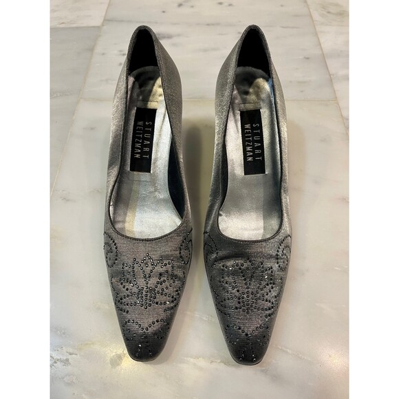 STUART WEITZMAN Crystal Embellished Pumps, Sz 6.5B - Picture 1 of 8